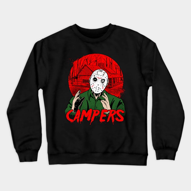 Campers Crewneck Sweatshirt by wolfkrusemark